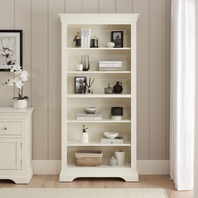 The Furniture Market Wilmslow White Painted Tall Large Bookcase - image 1
