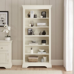 The Furniture Market Wilmslow White Painted Tall Large Bookcase - thumbnail 1