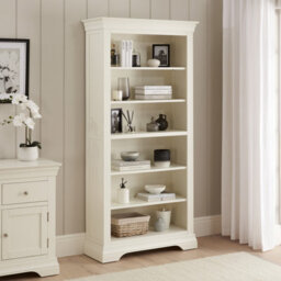 The Furniture Market Wilmslow White Painted Tall Large Bookcase - thumbnail 2