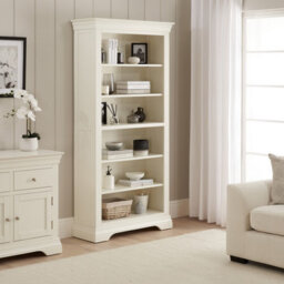The Furniture Market Wilmslow White Painted Tall Large Bookcase - thumbnail 3
