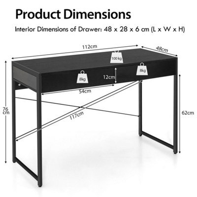 Computer Desk Wooden Pc Laptop Table Writing Workstation - image 1