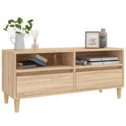Berkfield Classic Tv Cabinet Sonoma Oak 100X34.5X44.5 Cm Engineered Wood - thumbnail 4
