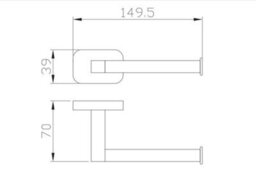 Aquarius Auro Toilet Roll Holder Brushed Brass Aqau52445 - thumbnail 2