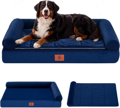 Luckracer Large Dog Bed Sofa Washable Orthopedic Dog Beds Green 110X79X16Cm - image 1