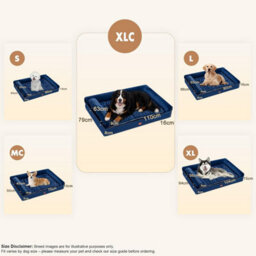Luckracer Large Dog Bed Sofa Washable Orthopedic Dog Beds Green 110X79X16Cm - thumbnail 2