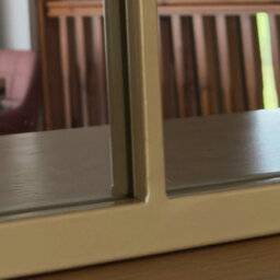 Jōbū Jobu Home - Tomi - Gold Metal Arched Lattice Window Mirror - 95Cm X 120Cm - thumbnail 2