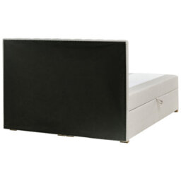 Beliani Divan Bed With Storage Fabric Esquire 160 X 200 Cm (Eu King Size) Off-White - thumbnail 7
