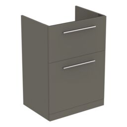 Ideal Standard I.life A Matt Quartz Grey Freestanding Vanity Unit & Basin Set With 2 Chrome Effect Handle (W)600mm (H)853mm - thumbnail 5