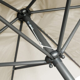 VRUC 2.5M Cream Outdoor Parasol - Crank Up & Tilt Garden Parasol Umbrella And Base - thumbnail 3