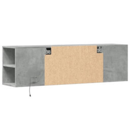 Berkfield Durable Tv Wall Cabinet With Led Lights Concrete Grey 135X31X39.5 Cm - thumbnail 8