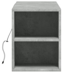 Berkfield Durable Tv Wall Cabinet With Led Lights Concrete Grey 135X31X39.5 Cm - thumbnail 7