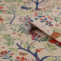 Joules Enchanted Woodland Antique Creme Floral Wallpaper - thumbnail 3