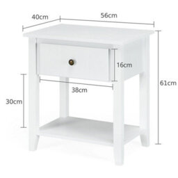Bedroom Nightstand Accent Table Narrow Side End Table - thumbnail 2