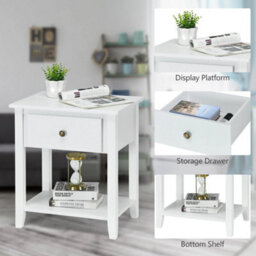 Bedroom Nightstand Accent Table Narrow Side End Table - thumbnail 5