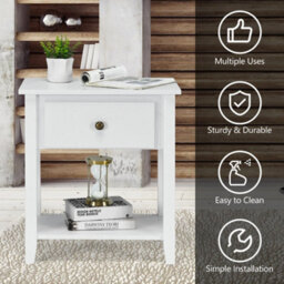 Bedroom Nightstand Accent Table Narrow Side End Table - thumbnail 4
