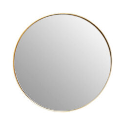 Orsina Timeless Small Gold Finish Wall Mirror, Easy To Install Circular Wall Mirror, Versatile Mirror For Home - thumbnail 1