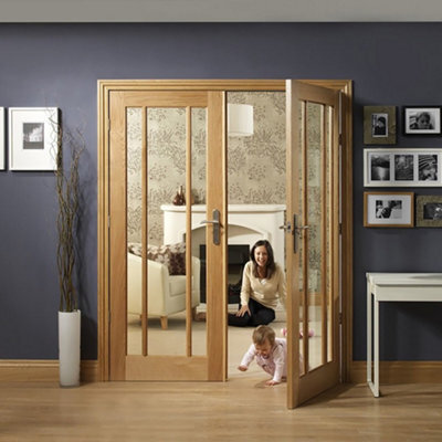Xl Joinery Internal Pair Maker Oak Contemporary Style Door Converter - image 1