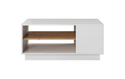 Arte Stockholm Contemporary Coffee Table 2 Shelves White & Old Gold Craft (H)460mm (W)1000mm (D)600mm - thumbnail 2