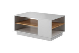 Arte Stockholm Contemporary Coffee Table 2 Shelves White & Old Gold Craft (H)460mm (W)1000mm (D)600mm - thumbnail 1