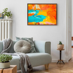 AK Frames A2 Classic Walnut Modern Picture Frame - Poster Frame For Photos, Prints And Wall Art - Elegant Home Decor - thumbnail 5