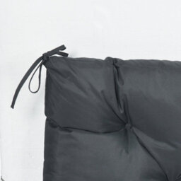 Outsunny 2 Seater Garden Bench Cushion Outdoor Seat Pad With Ties Dark Grey - thumbnail 8
