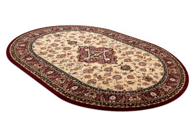 RugsX Wool Carpet Omega Oval Orion Rosette Light Ruby 2 200X300 Cm - image 1