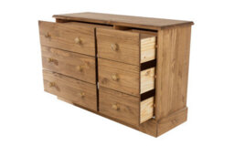 Core Products 3+3 Drawer Wide Chest, Antique Waxed, Cotswold Collection - thumbnail 6