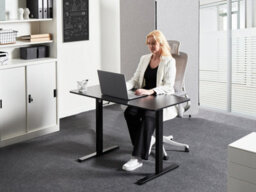 Beliani Electric Adjustable Standing Desk Tavares Black 120 Cm 60 Cm - thumbnail 2