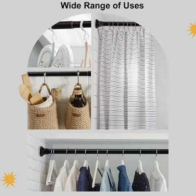Stainless Steel Telescopic Curtain And Shower Rod, Extendable Tension Pole - image 1