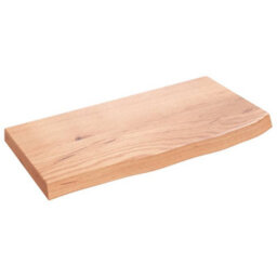 Berkfield Wall Shelf Light Brown 60X30X4 Cm Treated Solid Wood Oak - thumbnail 1