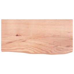 Berkfield Wall Shelf Light Brown 60X30X4 Cm Treated Solid Wood Oak - thumbnail 2