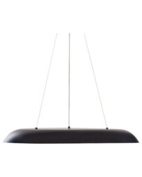 Beliani Black Metal Pendant Lamp With Integrated Led Ring, Adjustable Height, 60Cm Diameter - thumbnail 1