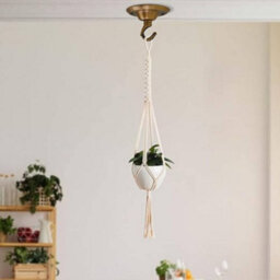 Vintage Yellow Brass Ceiling Rose With Hook Round Metal Light Fitting 75mm Canopy Plate For Pendant Lights And Hanging Lamps - thumbnail 3