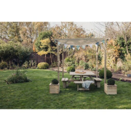 Churnet Valley Garden Furniture Ltd Contemporary Pergola - Timber - L240 X W240 X H230 Cm - Partially Assembled - thumbnail 3