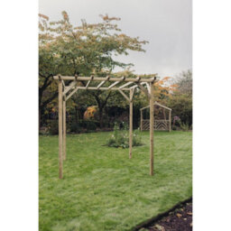 Churnet Valley Garden Furniture Ltd Contemporary Pergola - Timber - L240 X W240 X H230 Cm - Partially Assembled - thumbnail 2