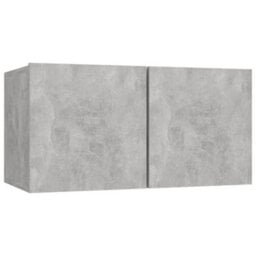 Berkfield 4 Piece Tv Cabinet Set Concrete Grey Engineered Wood - thumbnail 4