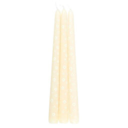 Something Different Carrot Patch Daisy Taper Candle (Pack Of 3) White/yellow (One Size)