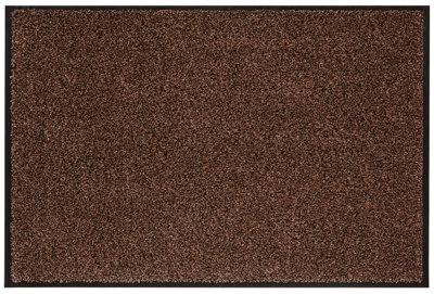 Washamat Brown Plain Heavy Duty Barrier Mat, 90Cm X 60Cm - image 1
