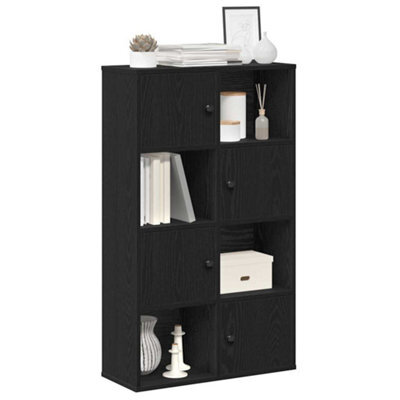 Berkfield Bookcase Black Oak 60X24X101.5 Cm Engineered Wood - image 1
