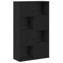 Berkfield Bookcase Black Oak 60X24X101.5 Cm Engineered Wood - thumbnail 2
