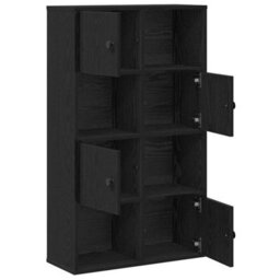 Berkfield Bookcase Black Oak 60X24X101.5 Cm Engineered Wood - thumbnail 5