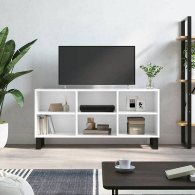 Walplus Tv Cabinet High Gloss White 103.5X30X50 Cm Engineered Wood - image 1