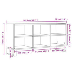 Walplus Tv Cabinet High Gloss White 103.5X30X50 Cm Engineered Wood - thumbnail 9