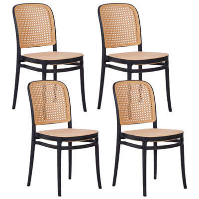 Beliani Set Of 4 Garden Chairs Plose Beige - image 1