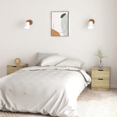 Berkfield Bedside Cabinets 2 Pcs Sonoma Oak 40X40X50 Cm Engineered Wood - image 1