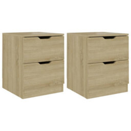 Berkfield Bedside Cabinets 2 Pcs Sonoma Oak 40X40X50 Cm Engineered Wood - thumbnail 2