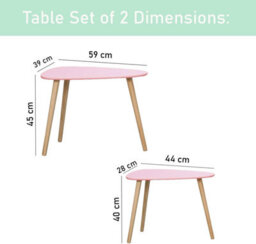 Aamen Set Of 2 Coffee End Tables, Nesting Tables, Sofa & Tea Tables, Tables For Home - thumbnail 4
