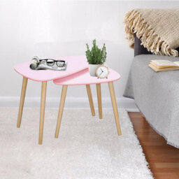 Aamen Set Of 2 Coffee End Tables, Nesting Tables, Sofa & Tea Tables, Tables For Home - thumbnail 3