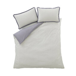 Bianca Fine Linens Amelie 200 Thread Count Cotton Reversible Super King Duvet Cover Set With Pillowcases Blue - thumbnail 6