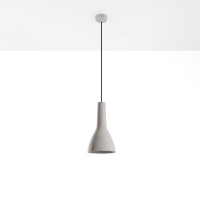 Sollux Lighting Empoli Concrete Grey 1 Light Classic Pendant Ceiling Light - image 1